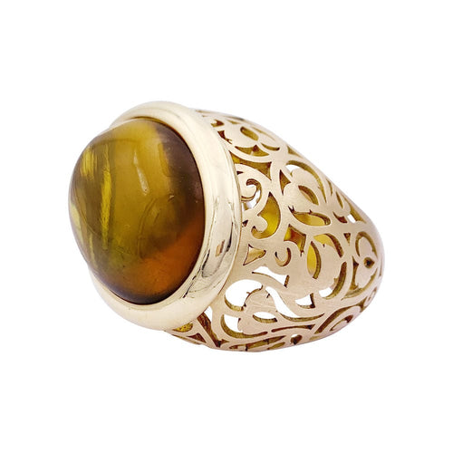 Bague 52 Bague Pomellato, "Arabesque", or rose, ambre. 58 Facettes 33221