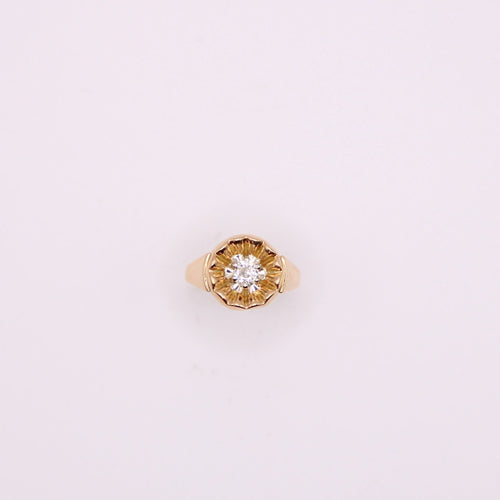Bague Diamant Or jaune Années 50 58 Facettes