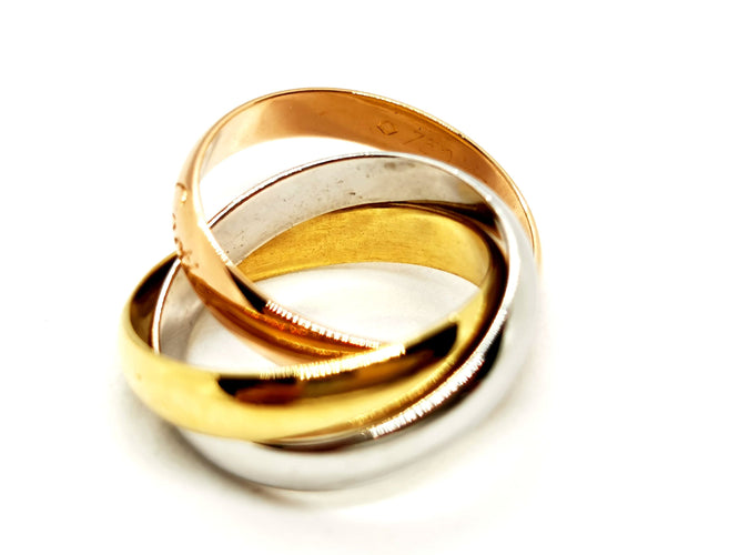 Bague 47 Cartier Bague Alliance Trinity Or jaune 58 Facettes 1512616CN
