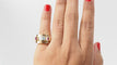 Bague 51 Bague Tank Or jaune Diamants Rubis 58 Facettes 29450