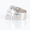 Bague 54 Bague or blanc, diamants ronds et carrés 58 Facettes