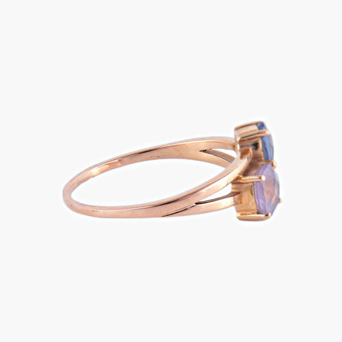 Bague Or Jaune BAGUE « TOI & MOI » OR 58 Facettes BO/220012/13