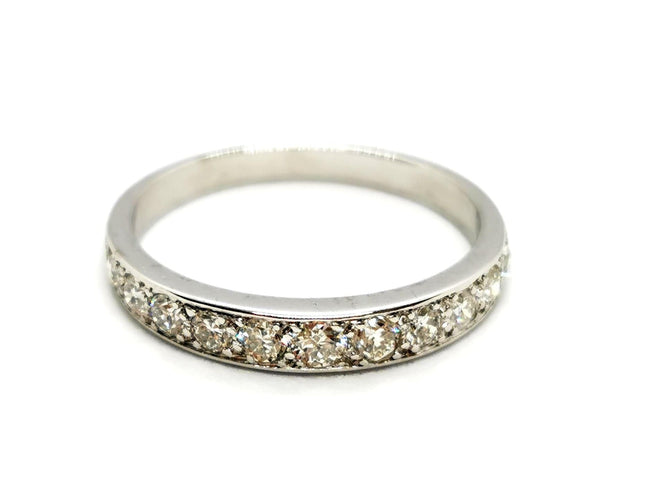 Bague 51 Bague Demie alliance Platine Diamant 58 Facettes 1385194CN