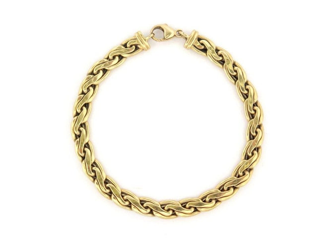 Bracelet bracelet gourmette maille torsadee en or jaune 18k 58 Facettes 254718