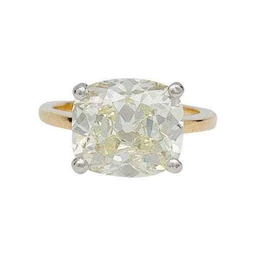 Bague 54.5 Bague diamant 5,97 carats, or et platine. 58 Facettes 31129