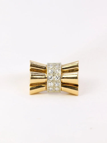 Bague Bague nœud Art Déco diamants 58 Facettes J10