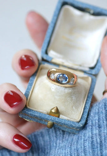 Bague Bague jonc saphir Ceylan diamants 58 Facettes