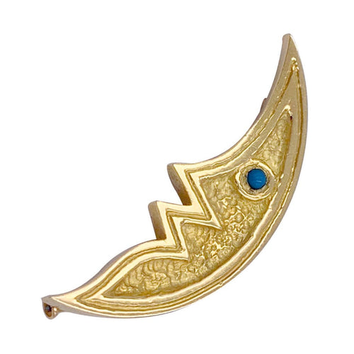 Broche Broche G.Braque, "Croissant de Lune", or jaune. 58 Facettes 32146