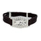 Montre Montre Cartier "Lanière" en or blanc et diamants, bracelet cuir. 58 Facettes 30252
