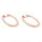 Boucles d'oreilles Boucles d'oreilles ovales or rose et diamants 58 Facettes