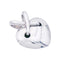 Pendentif Pendentif coeur Chaumet, "Liens", or blanc et diamants. 58 Facettes 32970