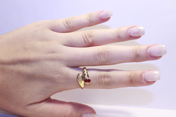 Bague 56 Bague Diamants et Rubis 58 Facettes
