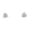 Boucles d'oreilles Puces d'oreilles en or blanc, diamants. 58 Facettes 30742