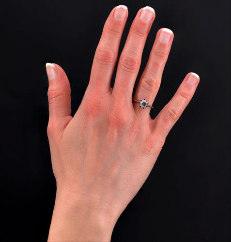Bague 54 Solitaire diamant taillé en rose 58 Facettes 22-051