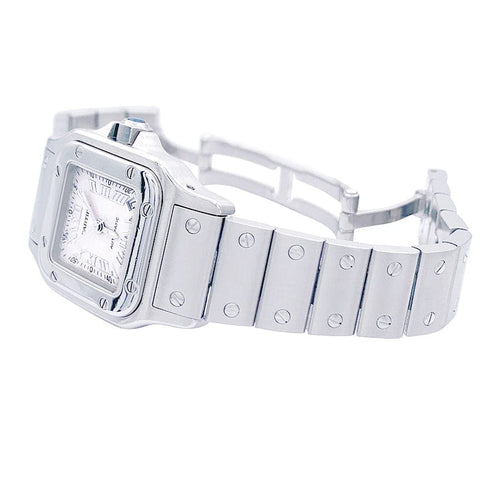 Montre Montre Cartier, "Santos Galbée", acier. 58 Facettes 32677