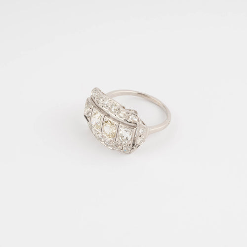 Bague Bague Jarretière Platine Diamants 58 Facettes 1