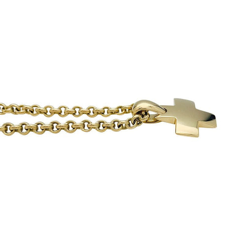 Pendentif Pendentif et chaîne Pomellato "Croix" en or jaune. 58 Facettes 31732