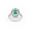 Bague 53 Bague Pompadour Or blanc Emeraude 58 Facettes 2150305CN