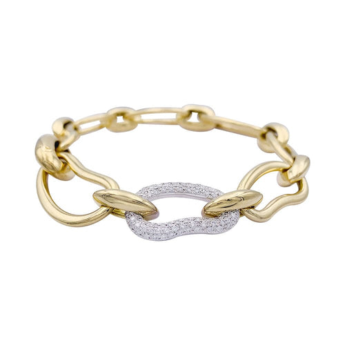 Bracelet Bracelet Pomellato, "Paisley", or jaune, or blanc, diamants. 58 Facettes 33056
