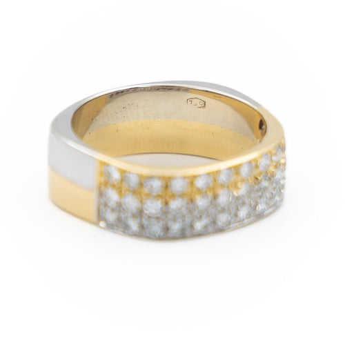 Bague 54 Bague Alliance Or blanc Diamant 58 Facettes 1850841CN