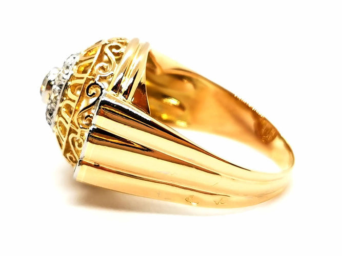Bague 60 Bague Art déco Or jaune Diamant 58 Facettes 1523672CN