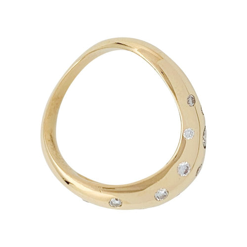 Bague 51 Bague Fred, "Mouvementée", or jaune, diamants. 58 Facettes 31210