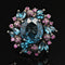 Bague 53 Bague topazes et saphirs roses en argent noirci 58 Facettes 23-297