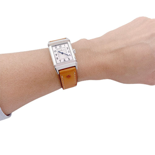 Montre Montre Jaeger Lecoultre, "Reverso Classic", cacier, cuir. 58 Facettes 33053