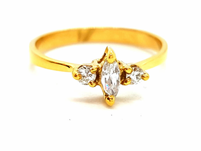 Bague 55 Bague Or jaune Diamant 58 Facettes 06320CD