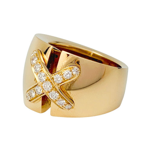 Bague 52 Bague Chaumet, "Liens" grand modèle, or jaune, diamants. 58 Facettes 31528
