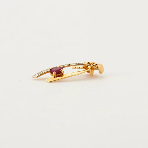 Boucles d'oreilles BOUCLES D'OREILLES "SEZANE" OR & RUBIS 58 Facettes BO/230032 NSS
