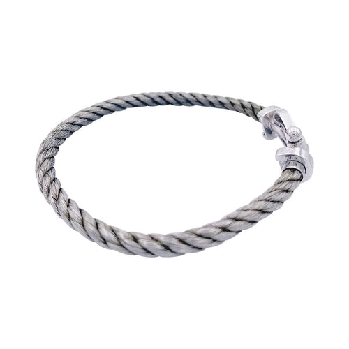 Bracelet Bracelet Fred, "Force 10", en or blanc et acier. 58 Facettes 33214