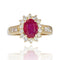 Bague 53 Bague rubis diamants or jaune 58 Facettes 21-828