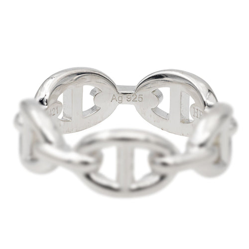 Bague 55 Hermès Bague Chaîne d'ancre Argent 58 Facettes 2804220CN