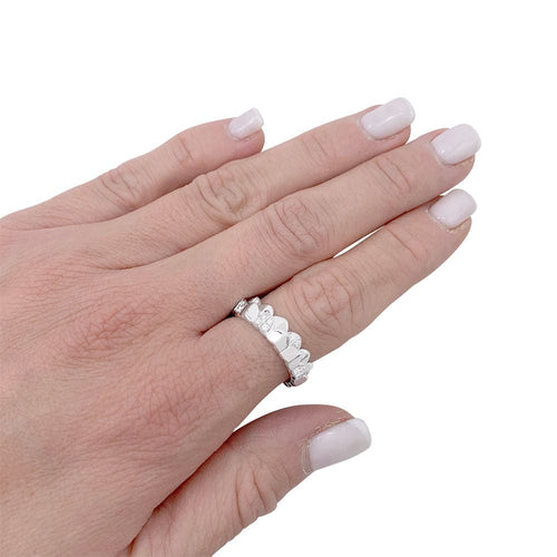 Bague 57 Bague Fred, "Une Ile d'or", or blanc, diamants. 58 Facettes 32393