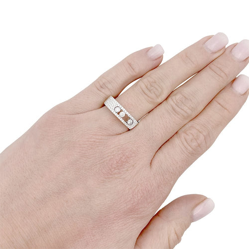 Bague 54 Bague Messika, "Move", or blanc et diamants. 58 Facettes 33359