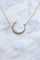 Collier Collier Croissant de lune ancien or et perles 58 Facettes