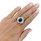 Bague 54 Bague à entourage, saphir et diamants. 58 Facettes 31629