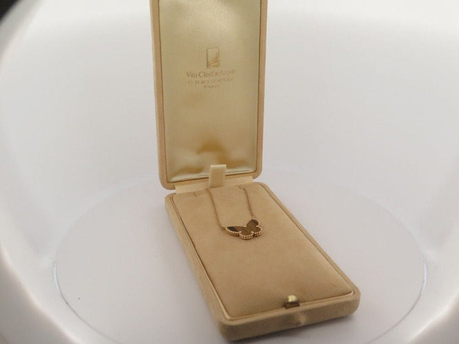 Collier collier van cleef &  arpels lucky alhambra or jaune oeil de tigre 58 Facettes 251004