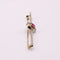 Broche Broche Arte Déco en 2 ors, rubis synthétique sur tête ronde 58 Facettes