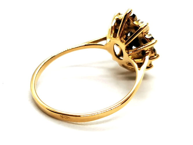 Bague 54 Bague Marguerite Or jaune Saphir 58 Facettes 1752437CN