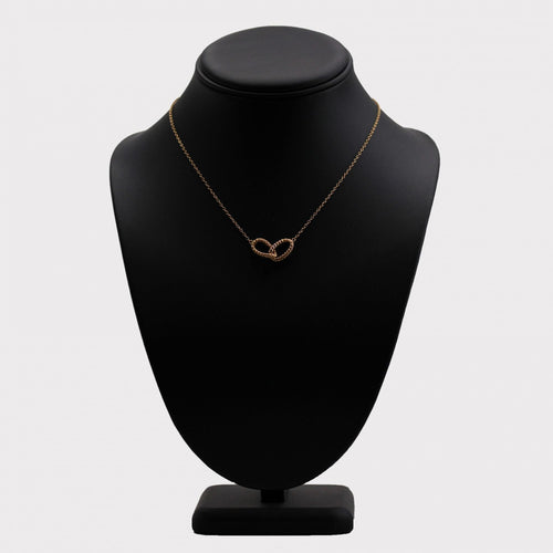 Collier Collier or jaune boucles entrelacées 58 Facettes 23-216