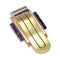 Clip Clip Vogue Vintage : Saphirs sertis en or tricolore 58 Facettes 24046-0110
