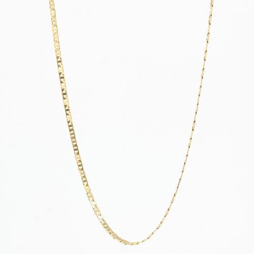 Collier Chaîne or jaune maille marine plate 58 Facettes CVCH10