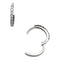 Boucles d'oreilles Paire de petites créoles en or blanc, diamants. 58 Facettes 32301