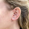 Boucles d'oreilles Puces d'oreilles en or blanc, diamants. 58 Facettes 30742