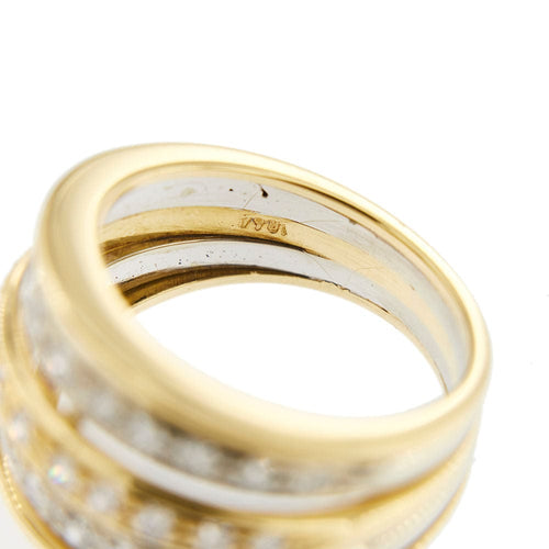 Bague 53 Anello a fascia con diamanti 58 Facettes 32987