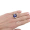 Bague 53 Bague or blanc, saphir et diamants. 58 Facettes 32191
