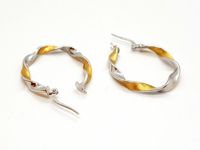 Boucles d'oreilles Boucles d'oreilles Créoles Or blanc 58 Facettes 06417CD