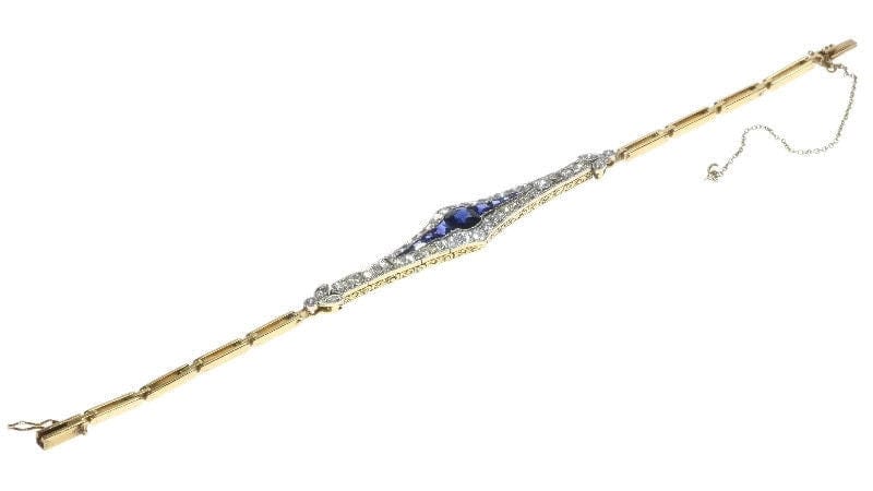 Bracelet Bracelet, diamants, saphir 58 Facettes 12247-0029